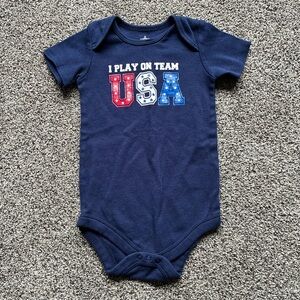 FINAL SALE 3/31/26 Celebrate It! Patriotic Play for Team USA Onesie, Size 18 M